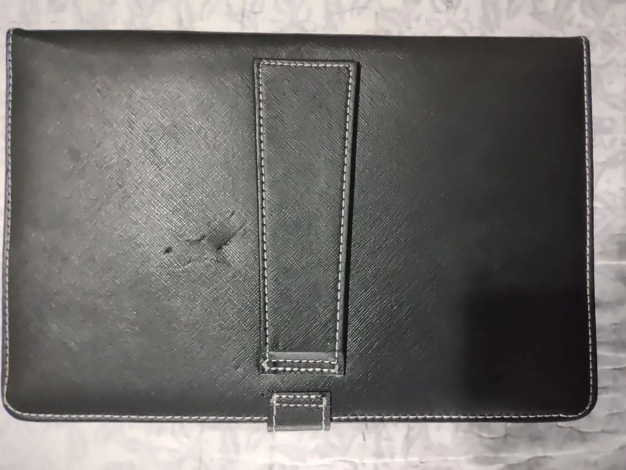 Capa de couro com teclado USB, para  Tablet 10.1 polegadas, seminovo. - Foto 4