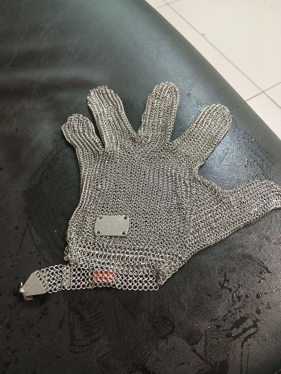 Luva de Malha de Aço Inoxidável para Segurança - Foto 2