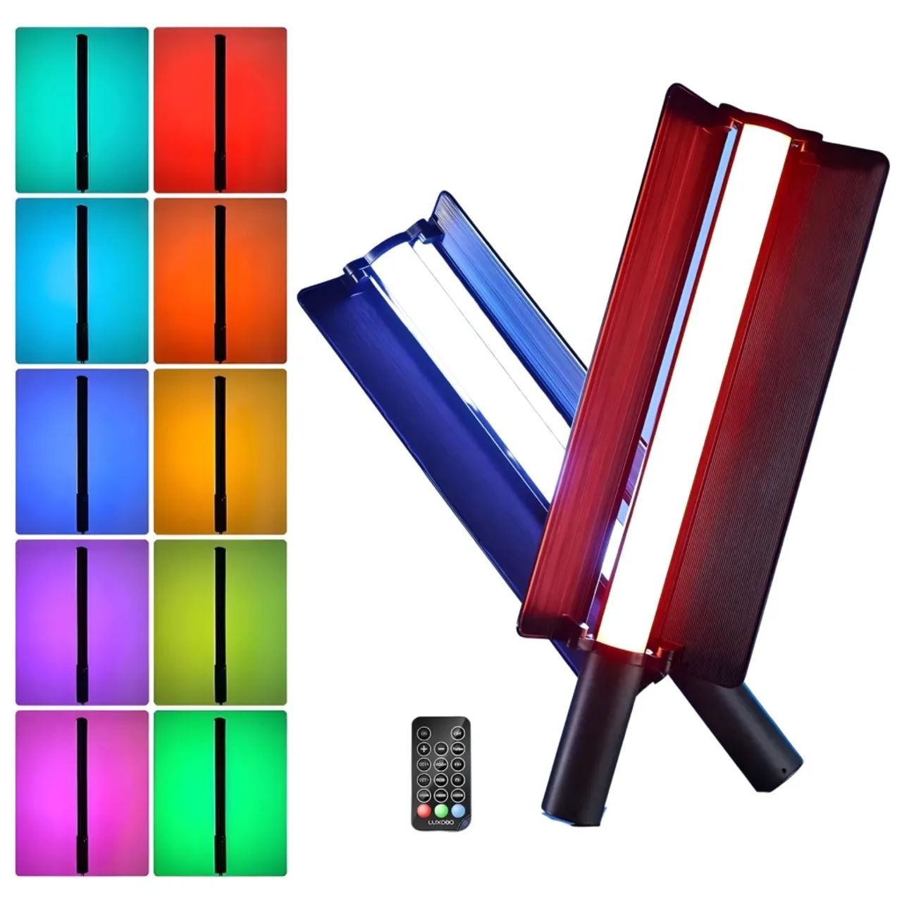 Bastão de Led profissional Luxceo P520 com 18w e 36w de potência, Autonomia de até 2h