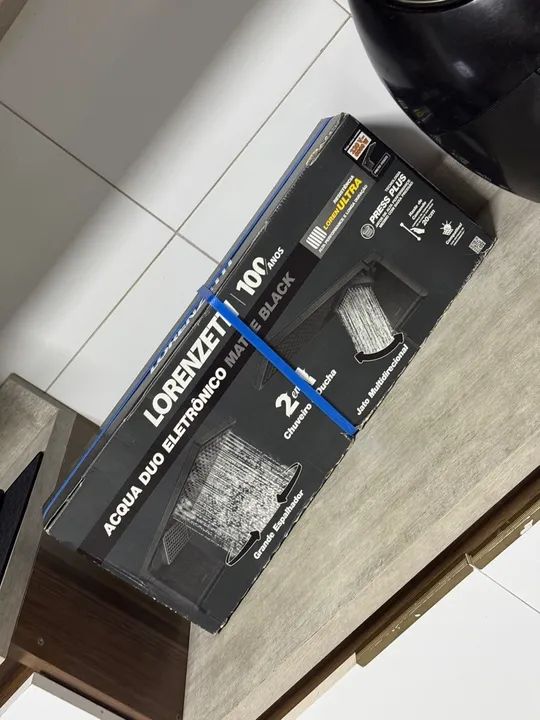 Lorenzetti acqua duo ultra chuveiro ducha preto fosco 220v potência 7800w - Foto 2