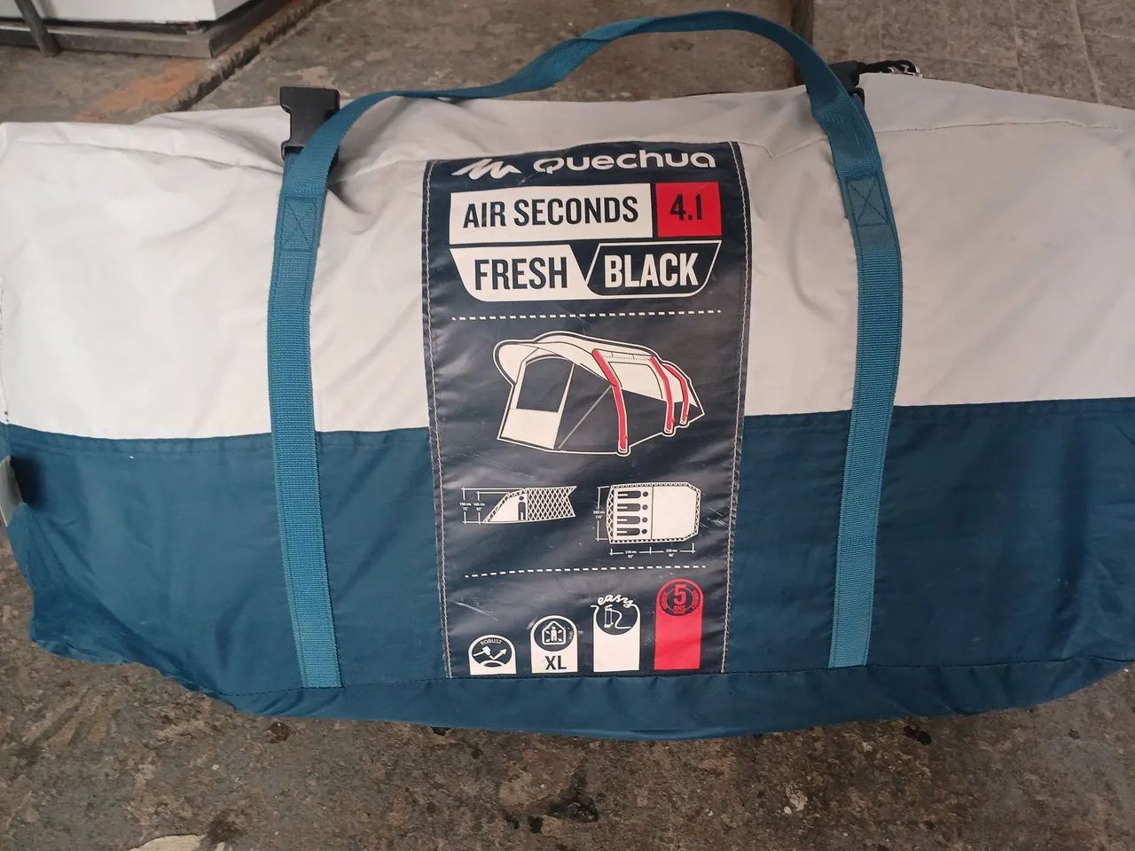 Barracas Quechua Air Seconds 4.1 Fresh Black