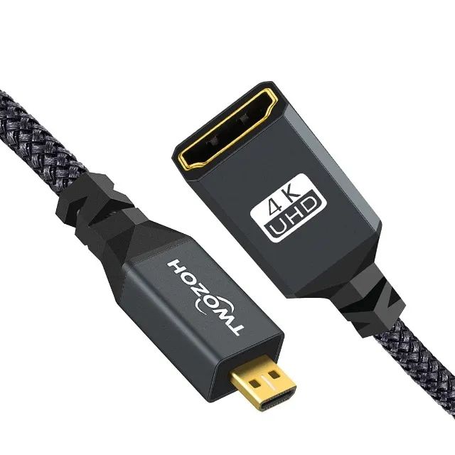 Micro Hdmi Macho Para Hdmi Fêmea Cabo Adaptador 4K/60Hz Twozoh