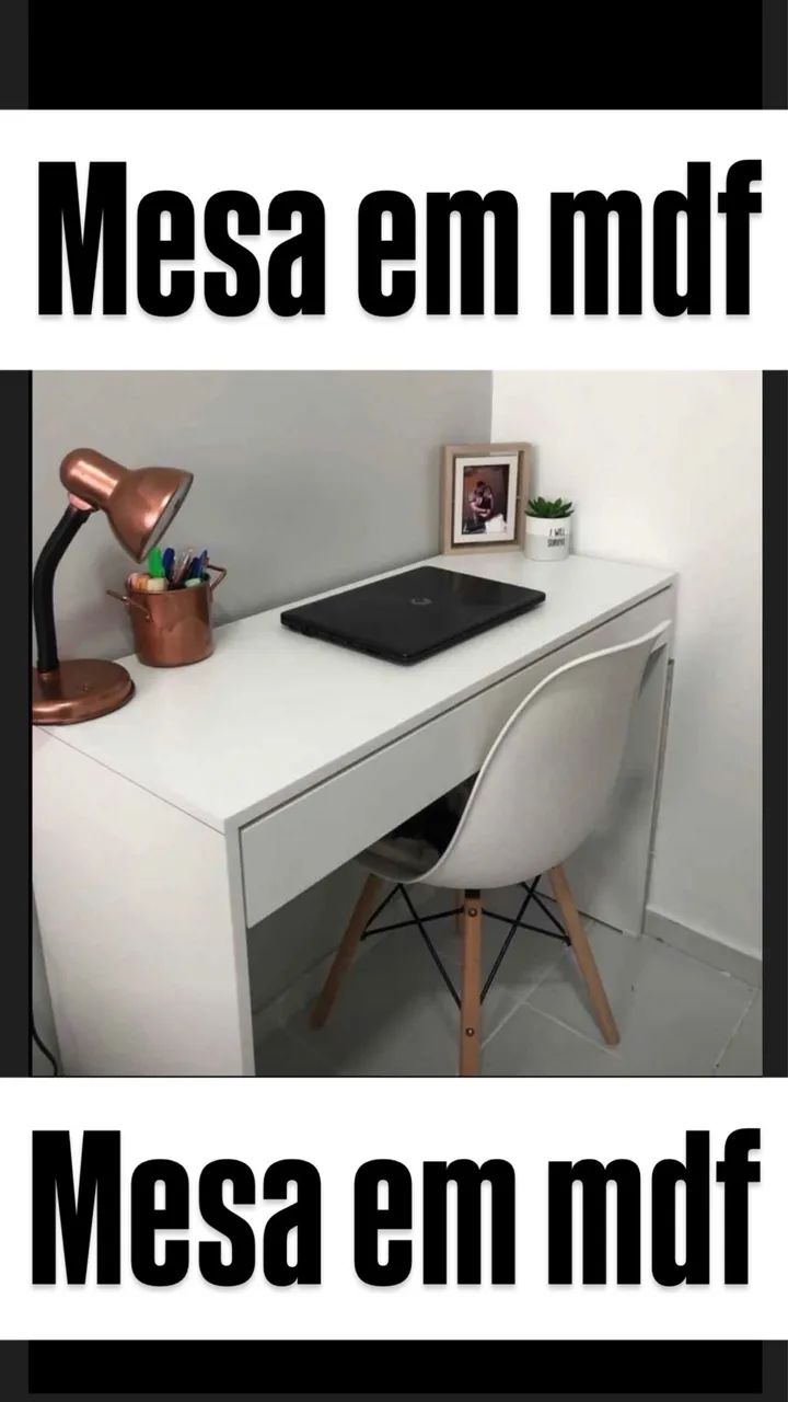 Mesa nova em mdf com gaveta 