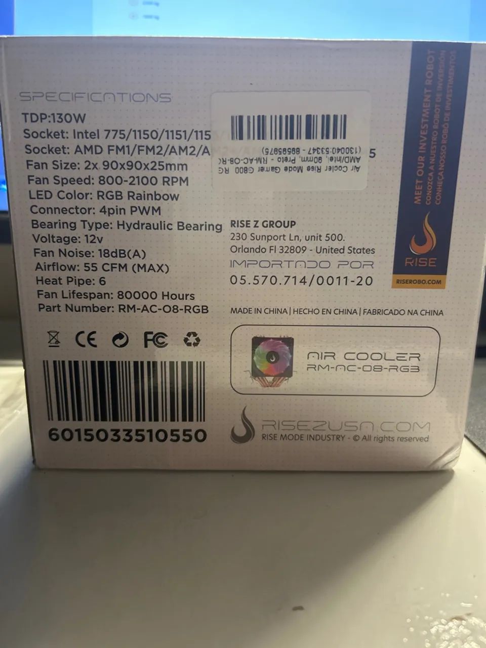 Air cooler G800 Risemode RGB - Foto 3