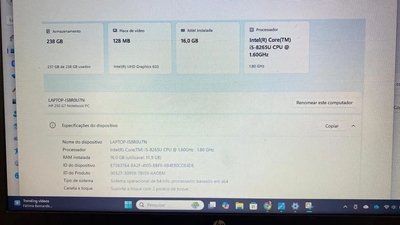 Notebook HP 16gb RAM e SSD - Foto 3