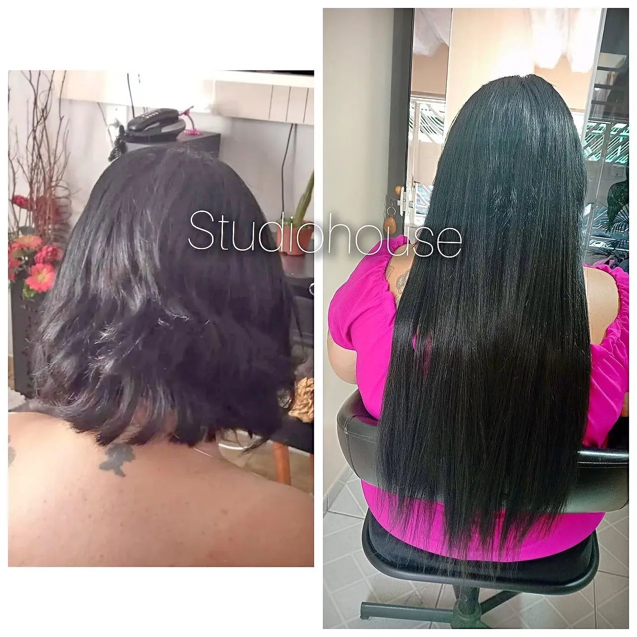 Aplicação de mega hair com cabelo bio humano  - Foto 4