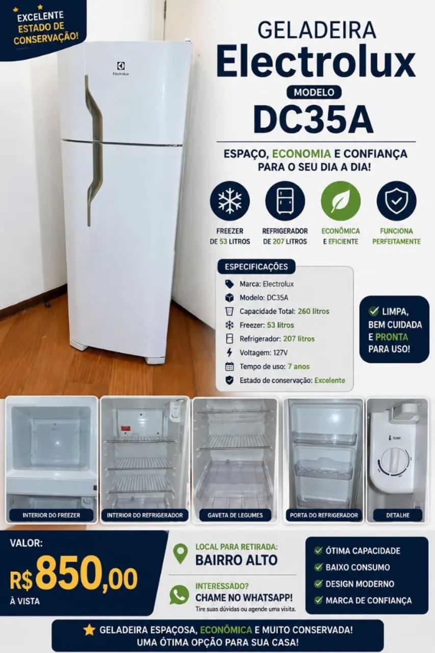Geladeira Electrolux DC35A