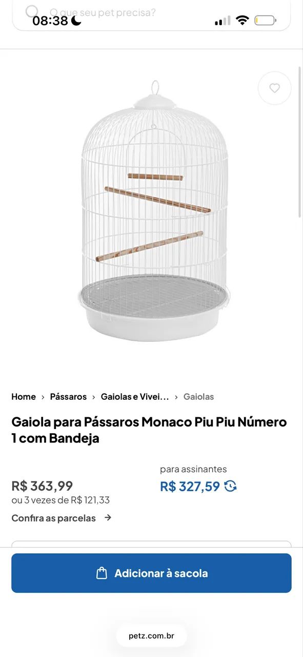 Gaiola Mônaco para pássaros  - Foto 2