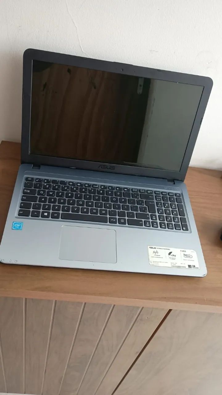 NOTEBOOK ASUS INTEL DUAL CORE - SSD 240GB - MEMÓRIA 4GB DDR4 - TELA 15.6 POLEGADAS