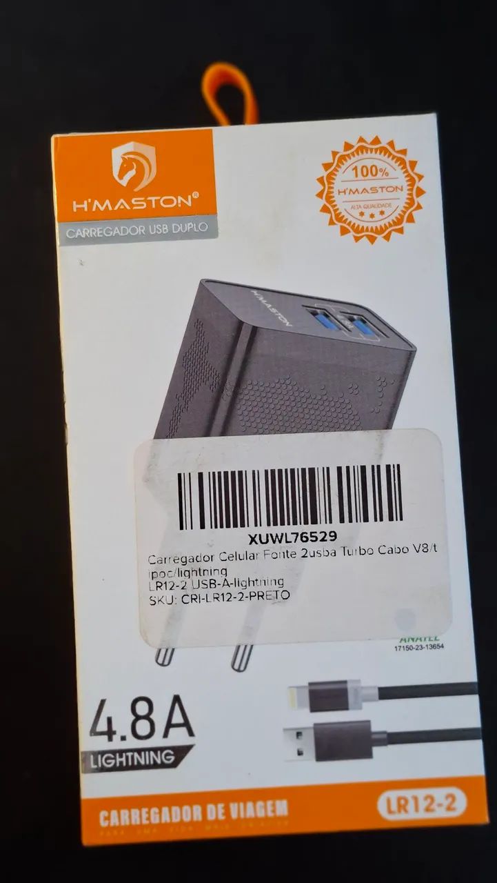 Carregador H?Maston Turbo 4.8A para iPhone + Cabo Lightning - 2 USB. - Foto 2