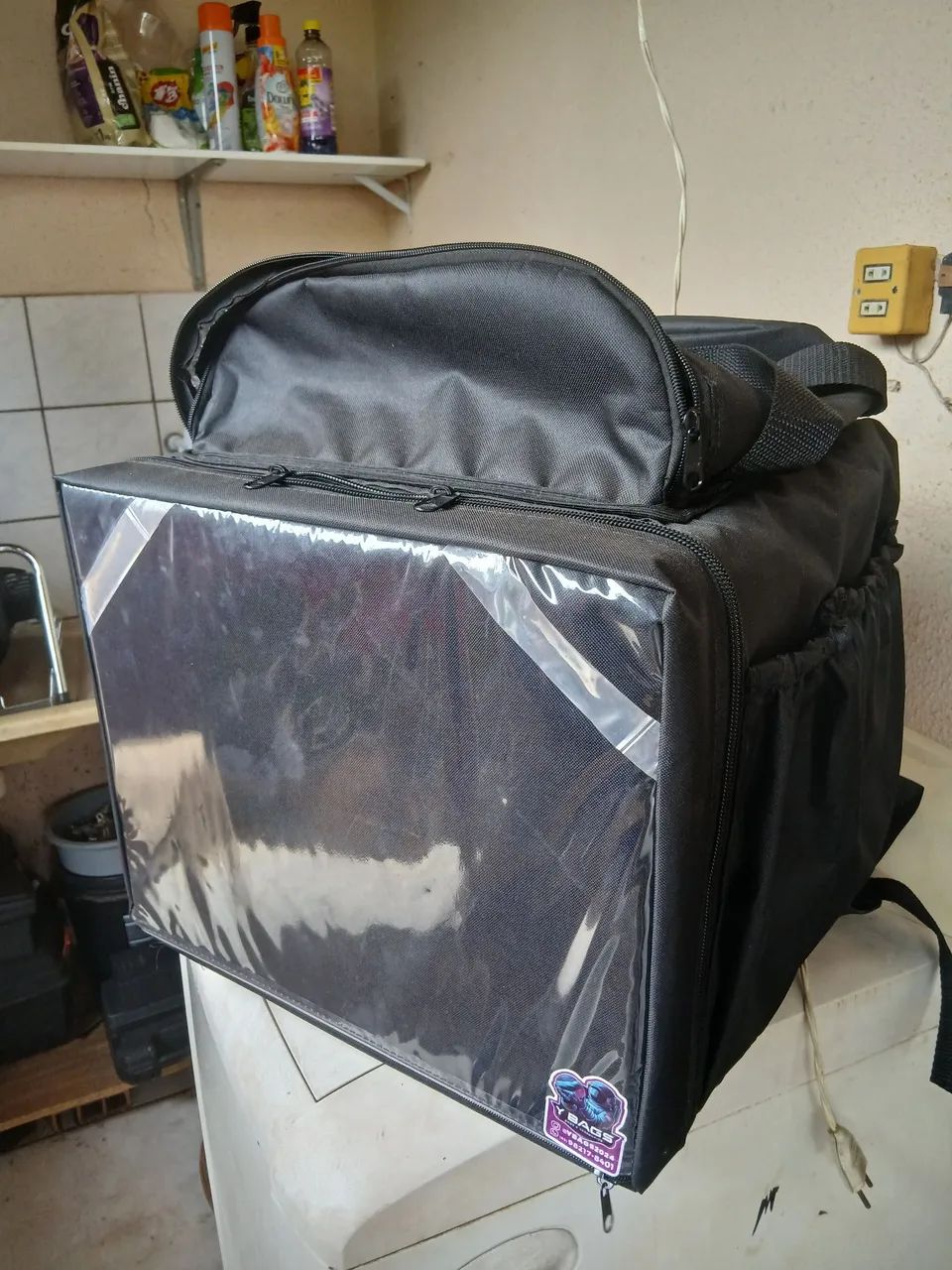 Mochila Bag Entregador Preta Nova 45 lts
