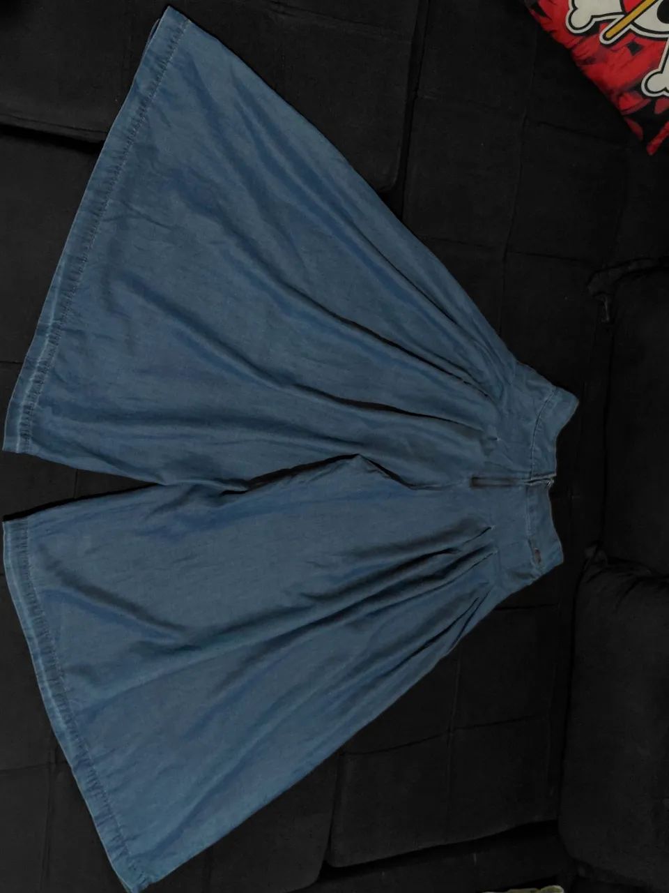 Calça- saia plissada jeans - Foto 2