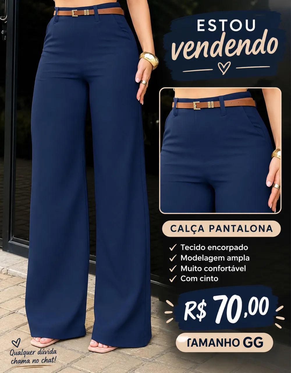 Calça pantalona 