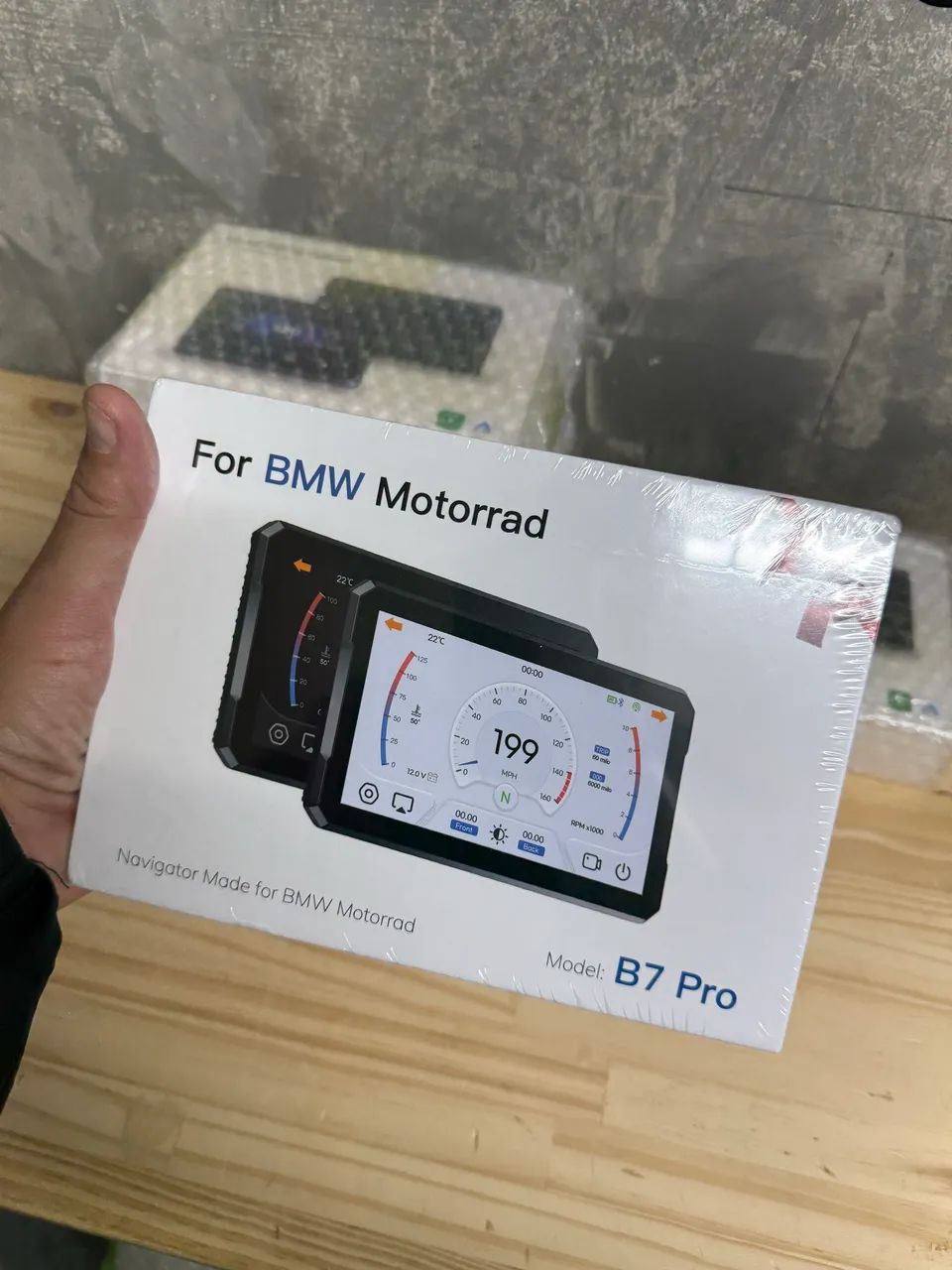 Carplay moto bmw 7 polegadas conecta joystick - Foto 2