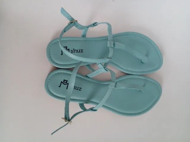 Sandália azul turquesa Mshuz - Foto 4