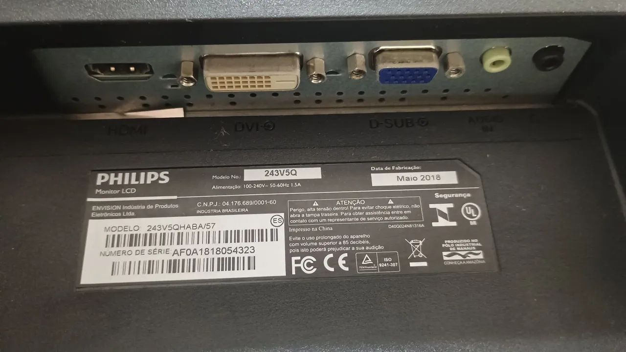 Monitor Philips 243v5q 24' 60hz - Foto 4