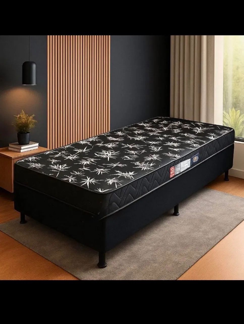 Colchão D33 + Base Box Conjunto Novo Solteiro, OFERTA 