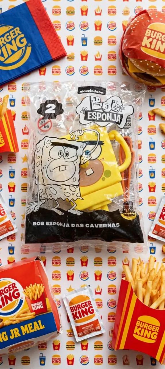 Boneco Bob esponja das Cavernas - Burguer king 