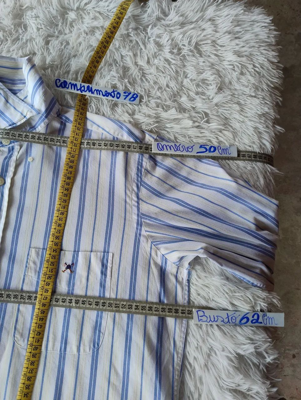 Camisa Social Polo Play 100% Algodão GG - Foto 5