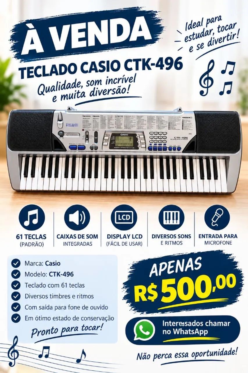 Vendo Teclado Casio 