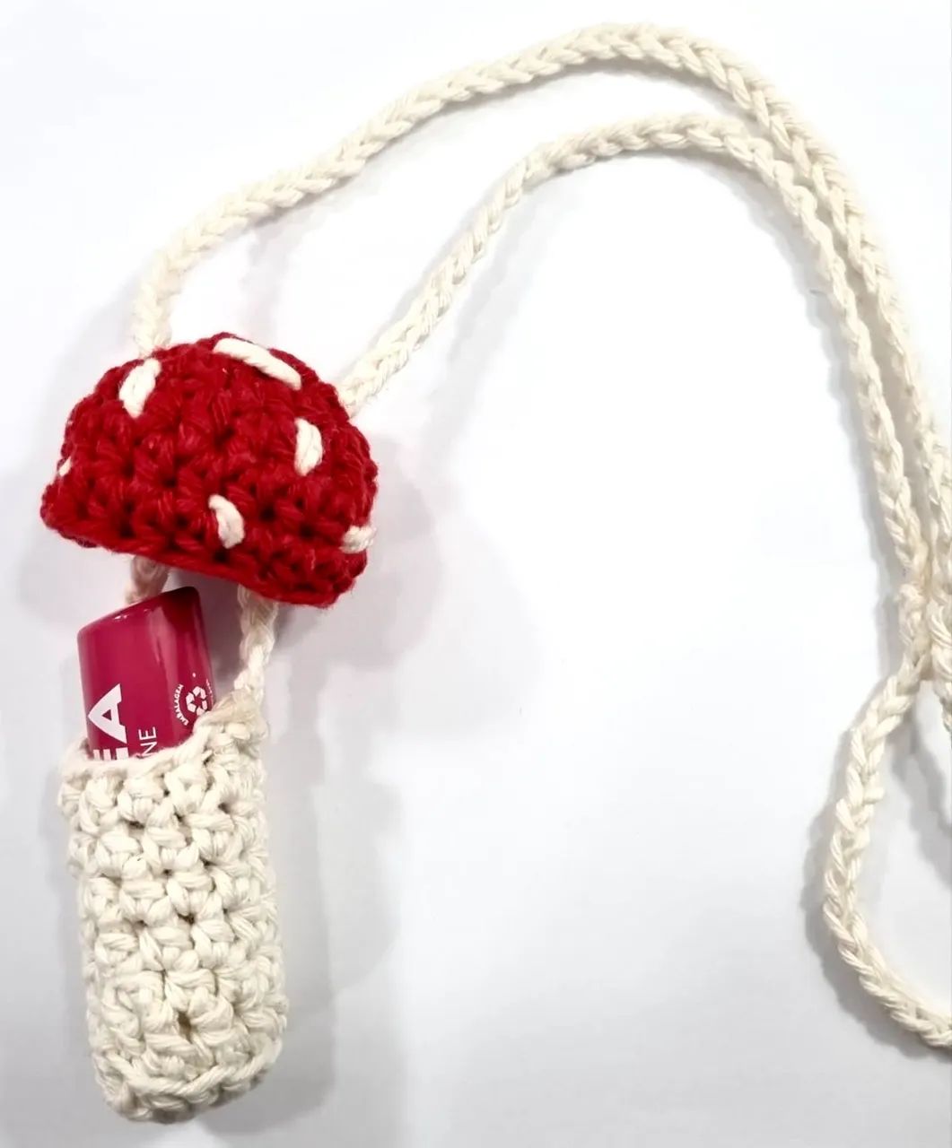 Chaveiro Porta Isqueiro / Hidratante em Formato de Cogumelo 