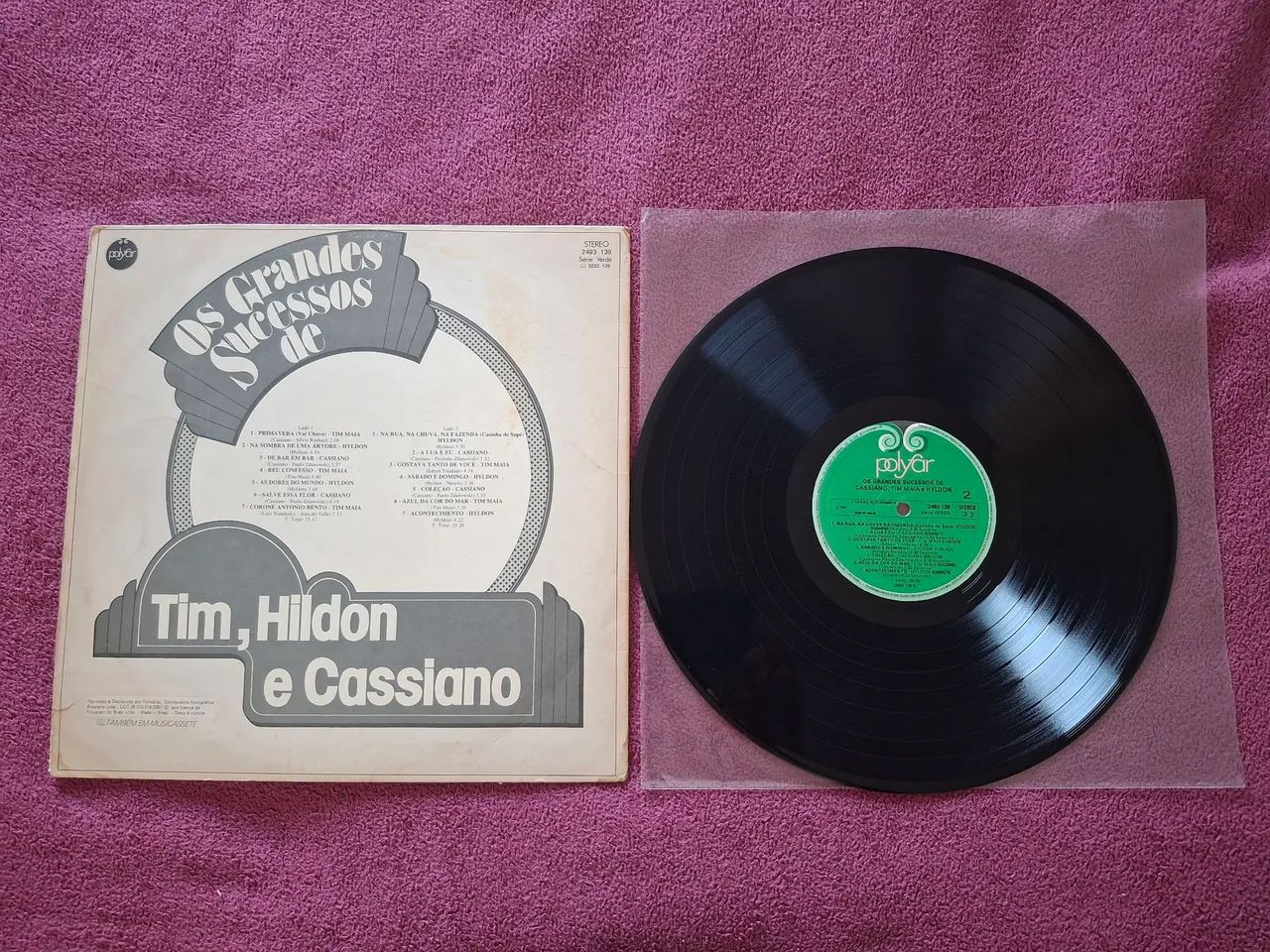 LP Os Grandes Sucessos de Tim, Hildon e Cassiano Raro - Foto 2