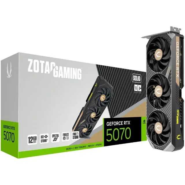 Placa De Video Zotac RTX 5070 Solid Oc 12gb Gddr7 192 Bit - LACRADA 
