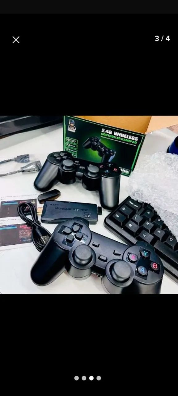2.4g wireless game stick retro 10 mil jogos