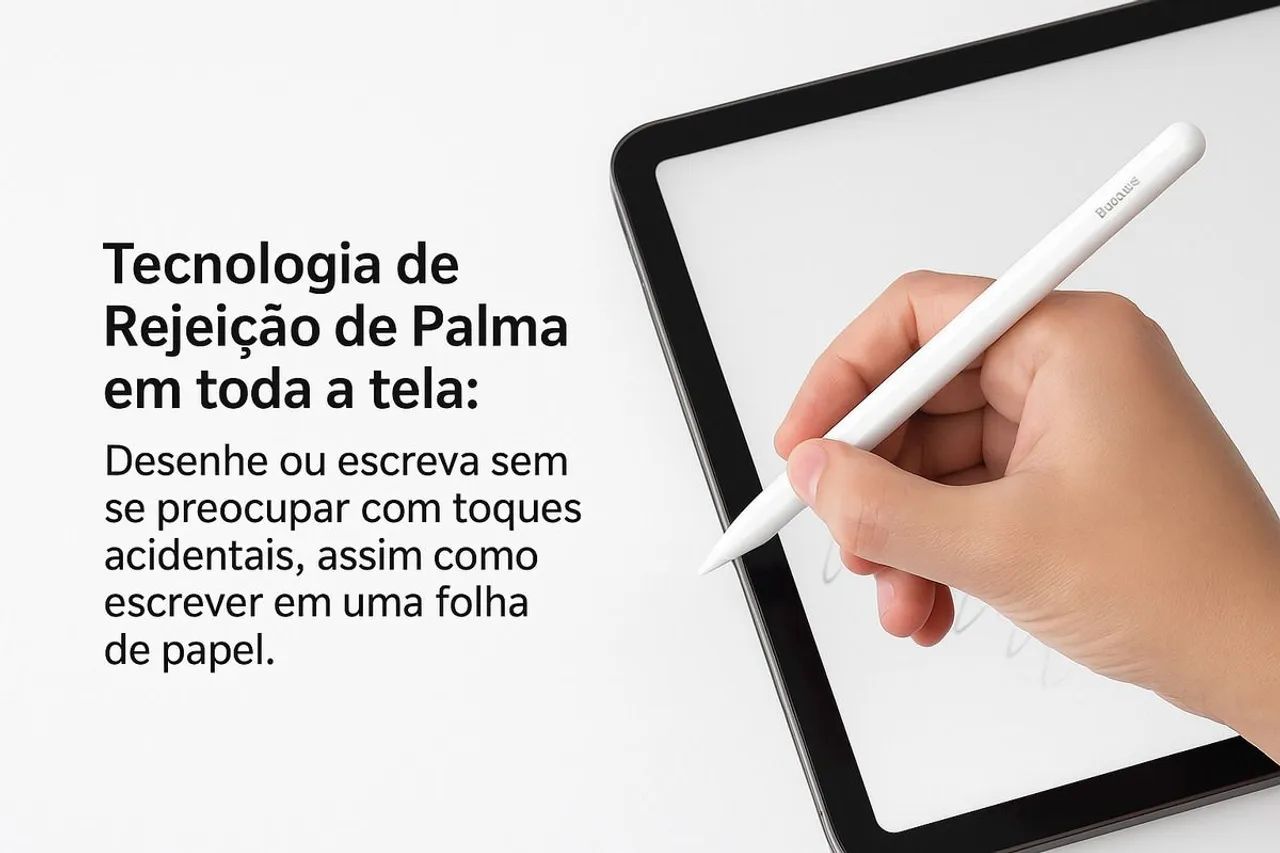 Caneta Baseus Pencil 2 Stylus iPad Pro Air Mini Apple Pen Magnética Touch - Foto 5