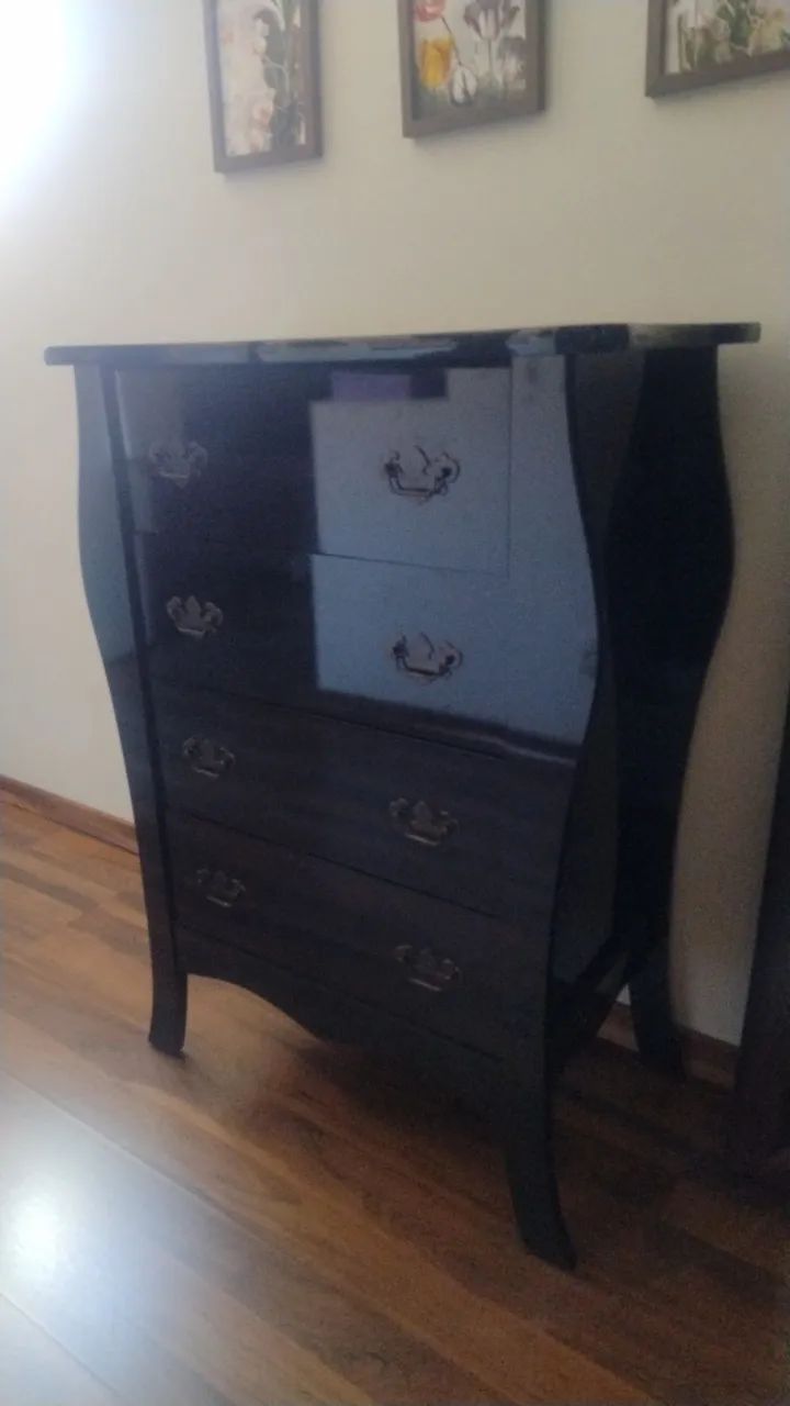 Cômoda vintage preta