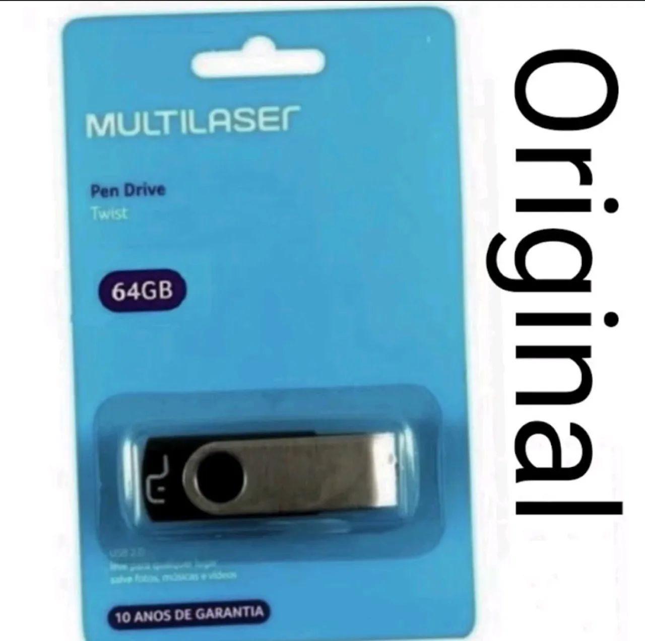 Pen drive 64GB Multilaser  TWIST Original - Foto 3
