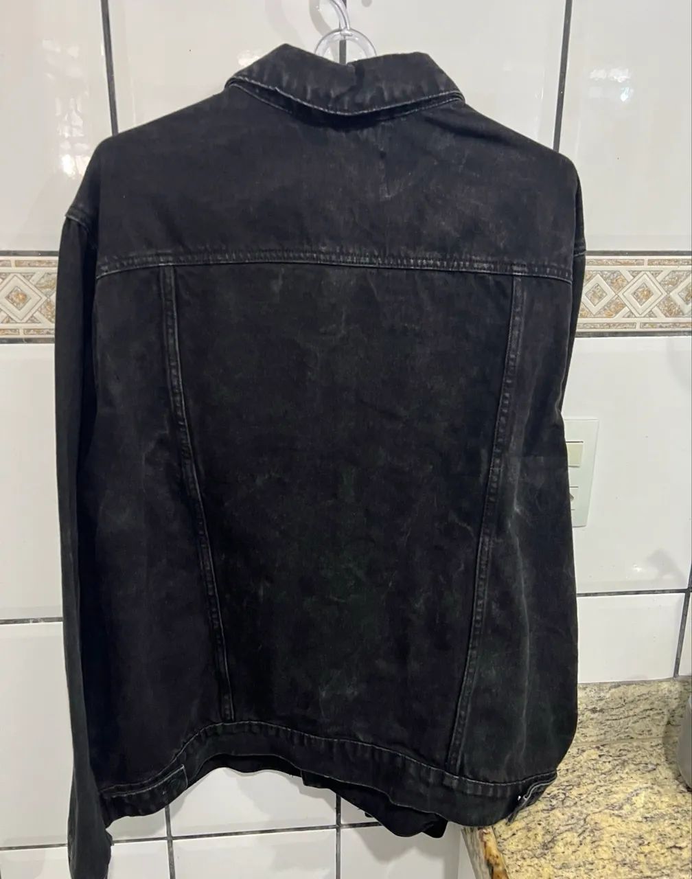 Jaqueta jeans preta - Foto 3