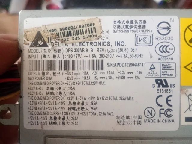Fonte Delta Electronics Dps-300ab-9 300w Mini Atx