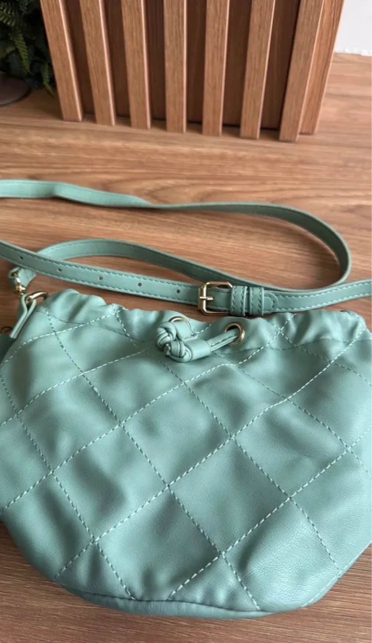 Bolsa Saco Verde Matelassê - Foto 4