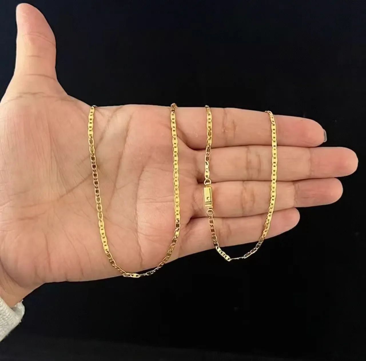 Corrente banhada a ouro 18 k 