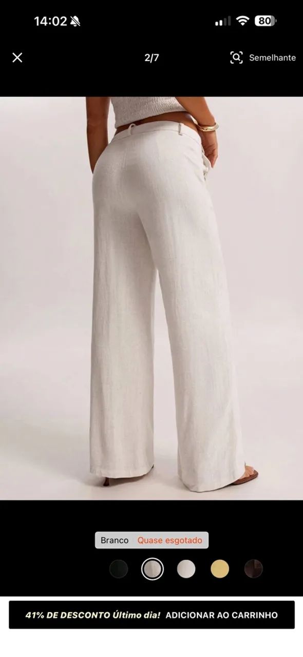 Calça branca nova SHEIN  - Foto 2