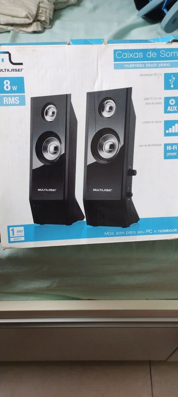 Caixa de som Multilaser shadow 20usb 8w preto - Foto 3