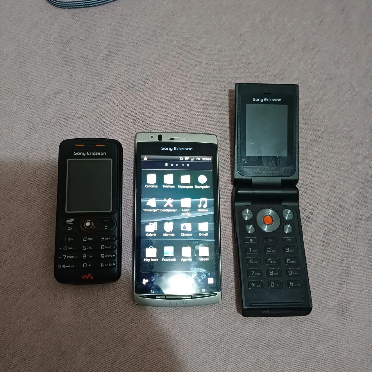 3 Celulares Sony Ericsson antigo 