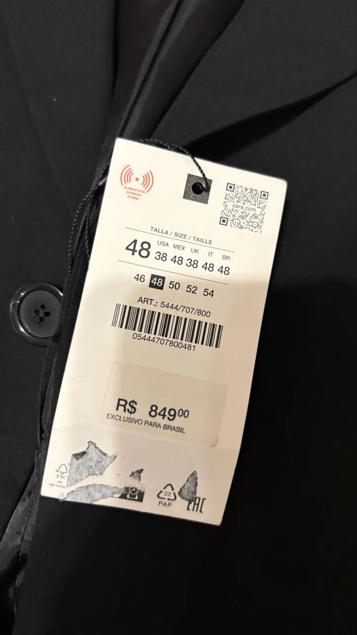 Blazer Preto Zara edição alfaiataria  - Foto 3