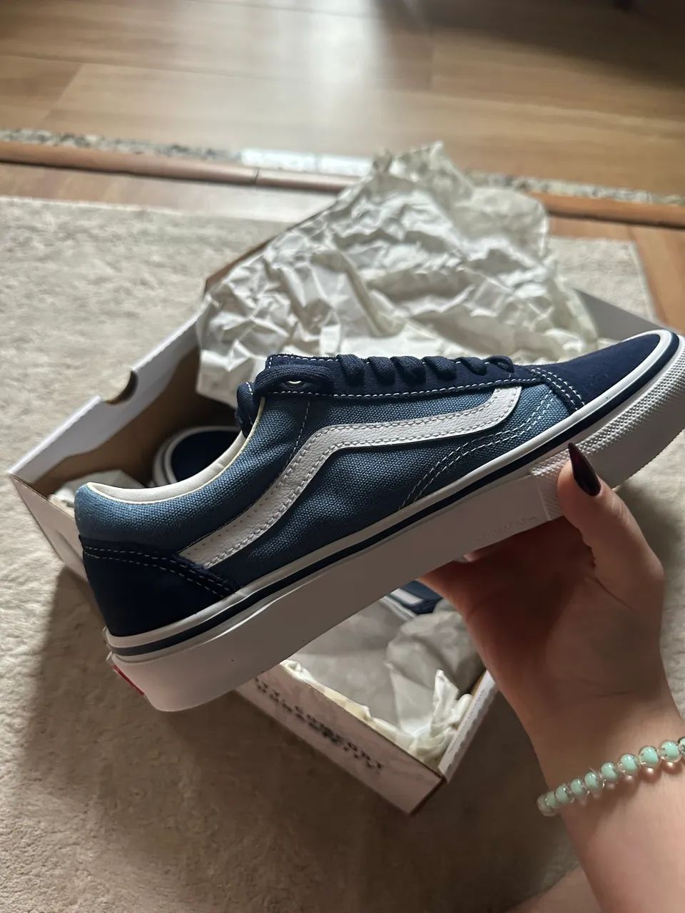 tênis vans skate old skool navy white - Foto 4