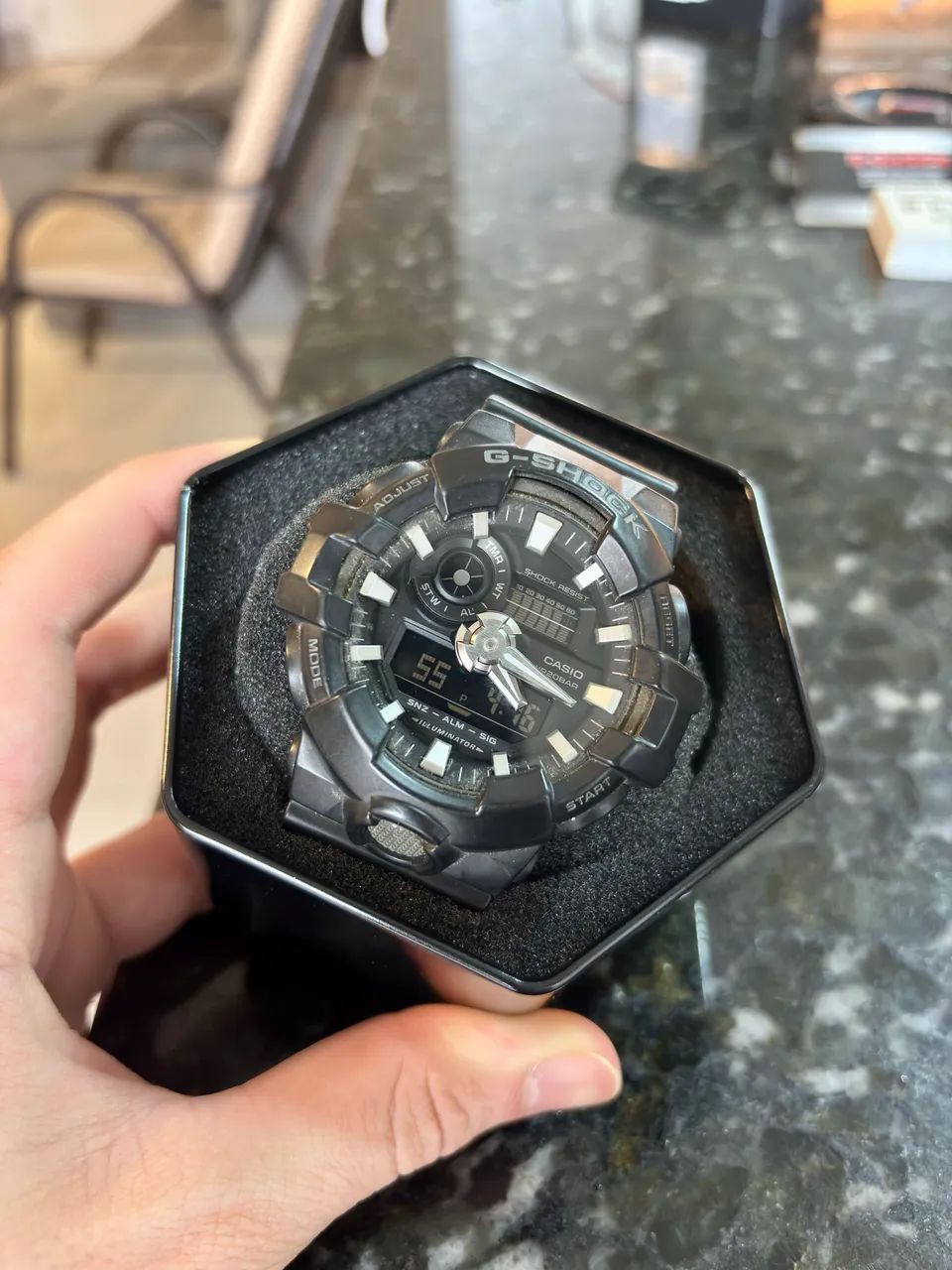 RELÓGIO G-SHOCK CASIO GA-700-1B ORIGINAL