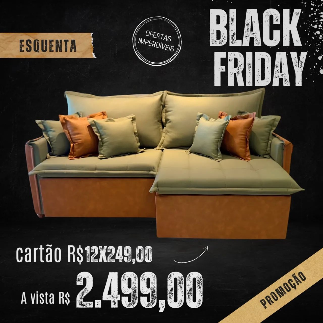 Sofá retrátil em oferta 