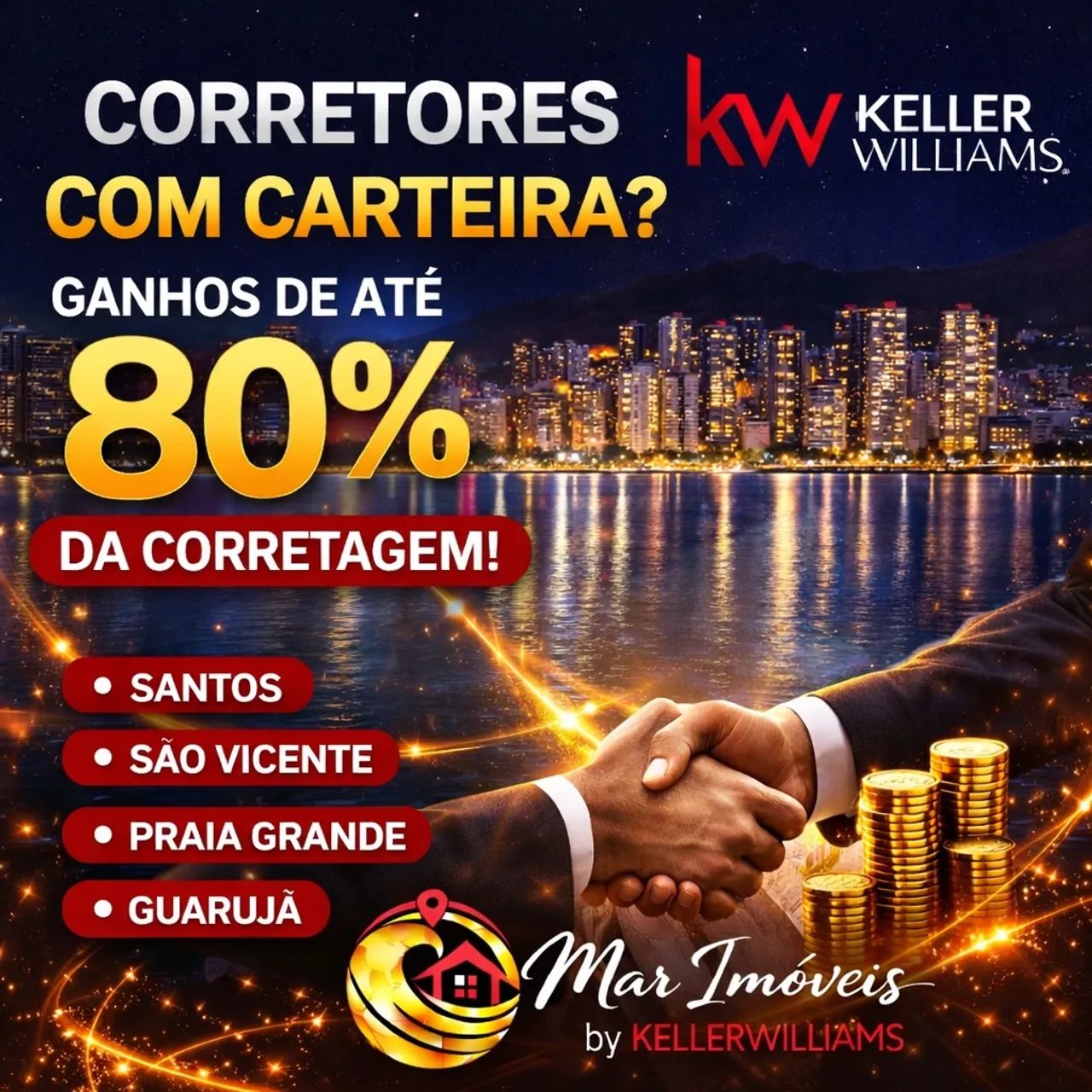 Corretor(a) Imobiliário(a) - Ganhos de até 80% da Corretagem