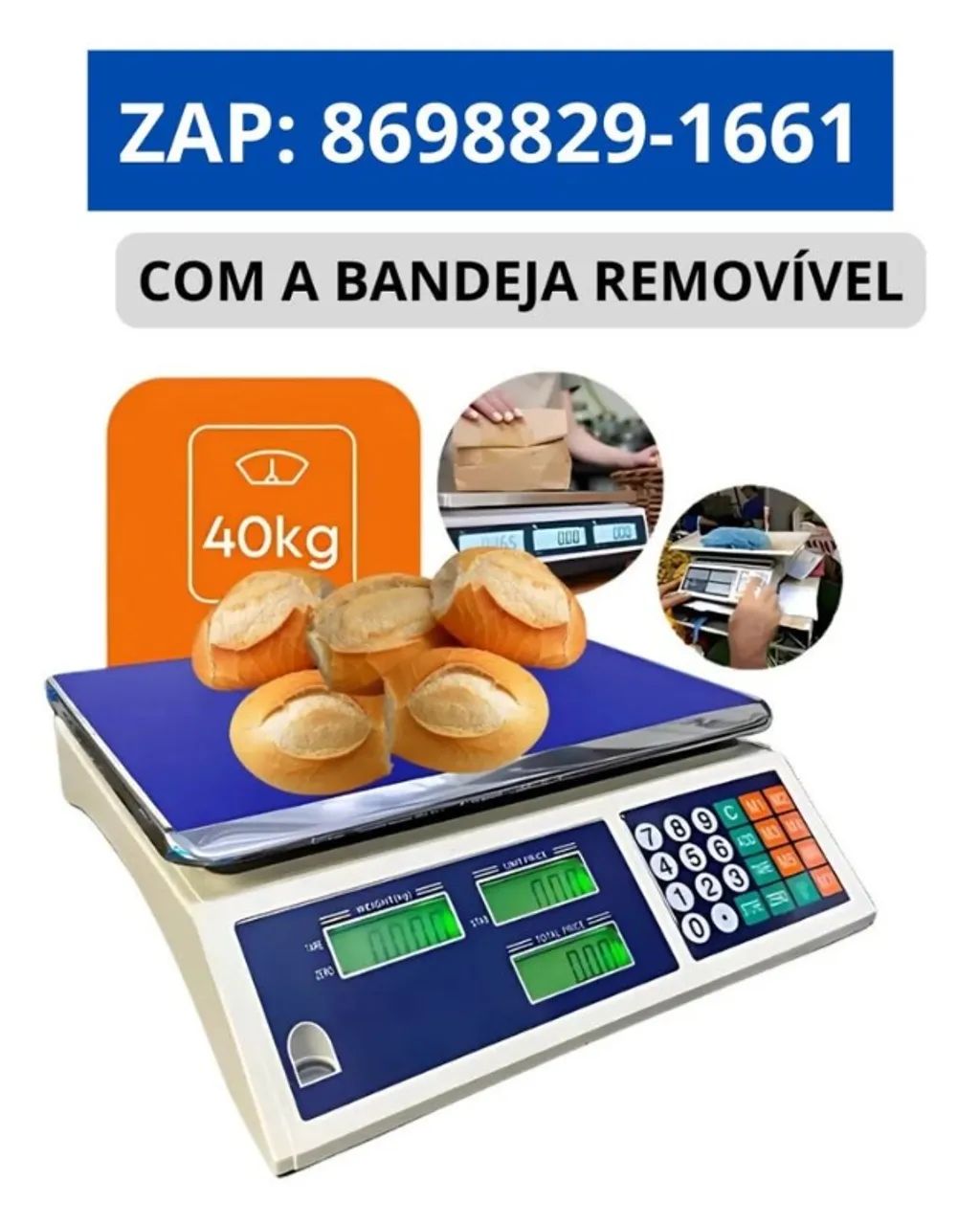 Balança Digital 40kg Nova com Display 