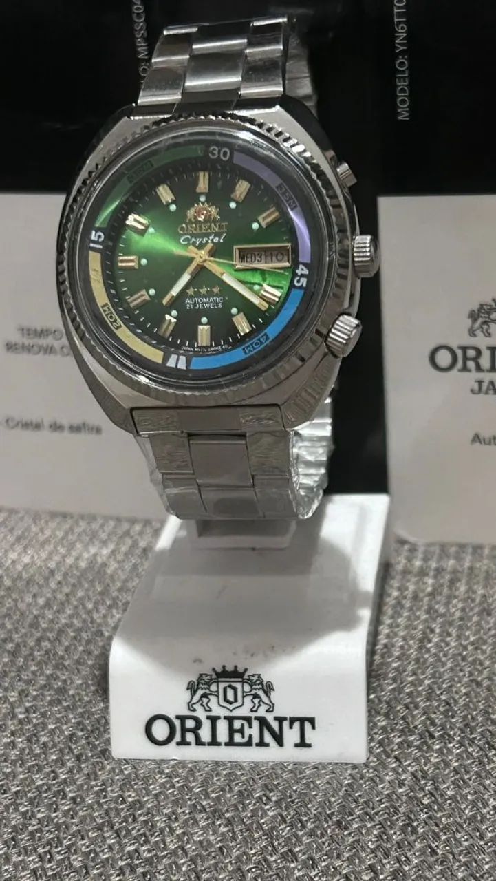 Orient três chaves automático Green - Acessórios - Loteamento