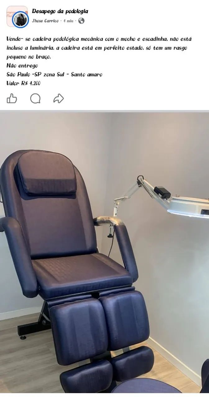 Cadeira de podologia 