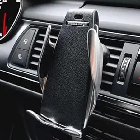 Suporte Veicular Carregador Induçao Universal Abre Fecha Sensor Qi Celular Automatico - Foto 3