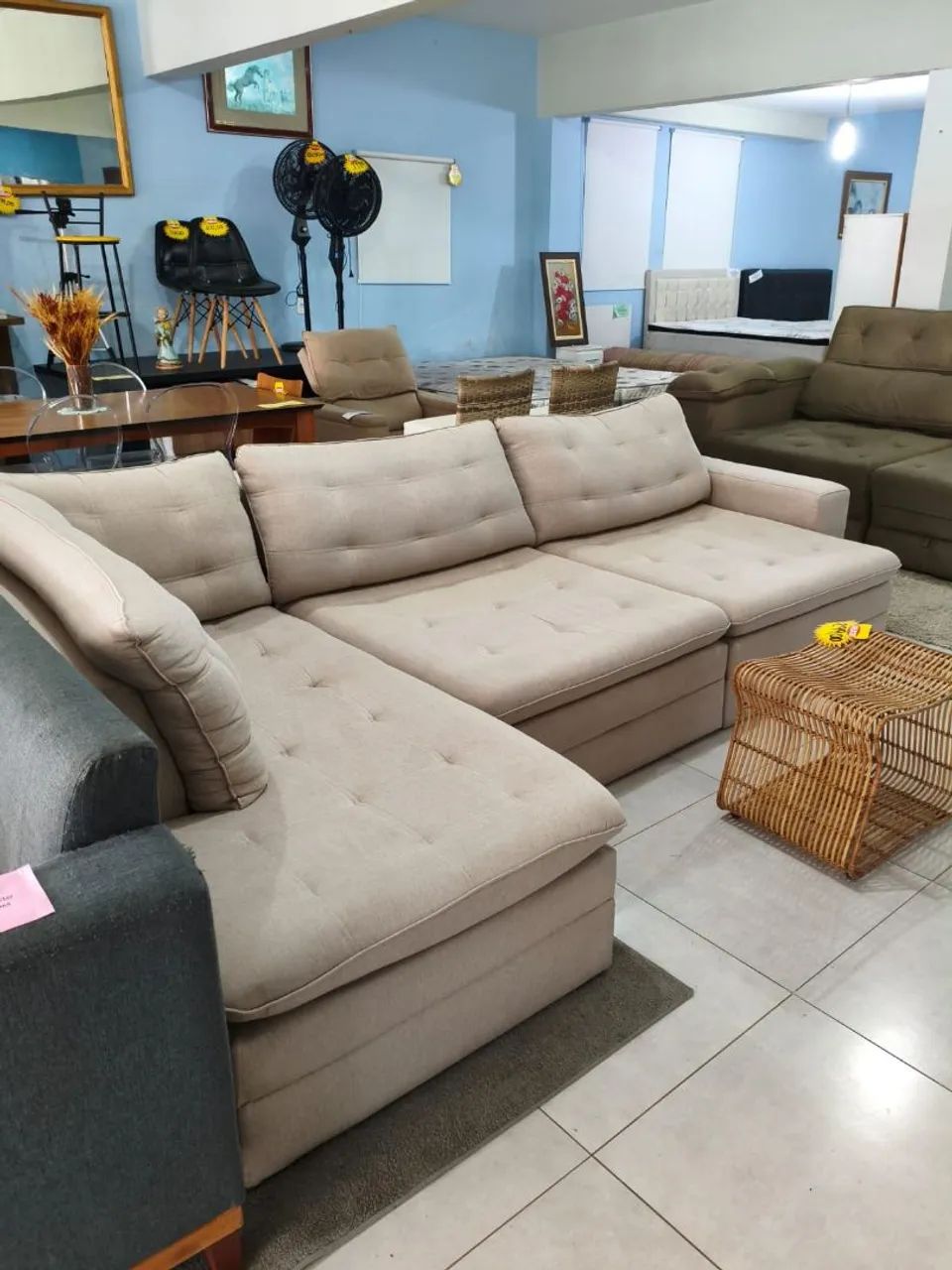 Sofá Retrátil com Chaise alto padrão  - Foto 3