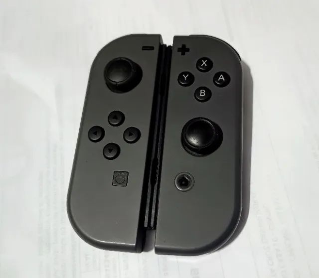Joy Con direito Nintendo Switch cinza e esquerdo brinde joycon joy-cons controle pro - Foto 4