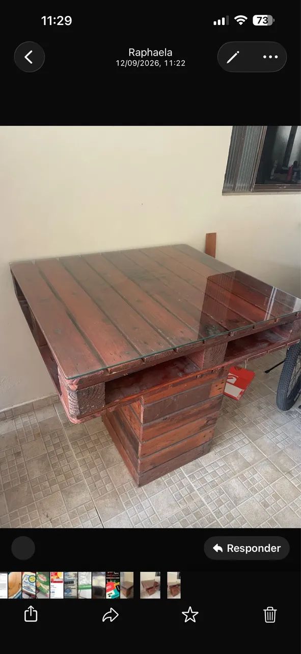 Mesa de Pallet + 4 Banquetas